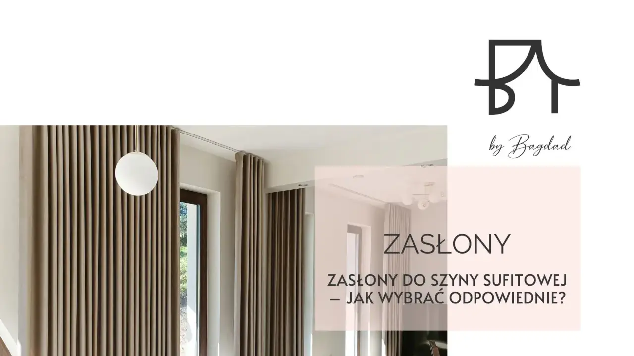 Eleganckie zasłony do szyny sufitowej w odcieniu taupe, tworzące przytulną atmosferę. Dowiedz się, jakie firany do szyny sufitowej wybrać.