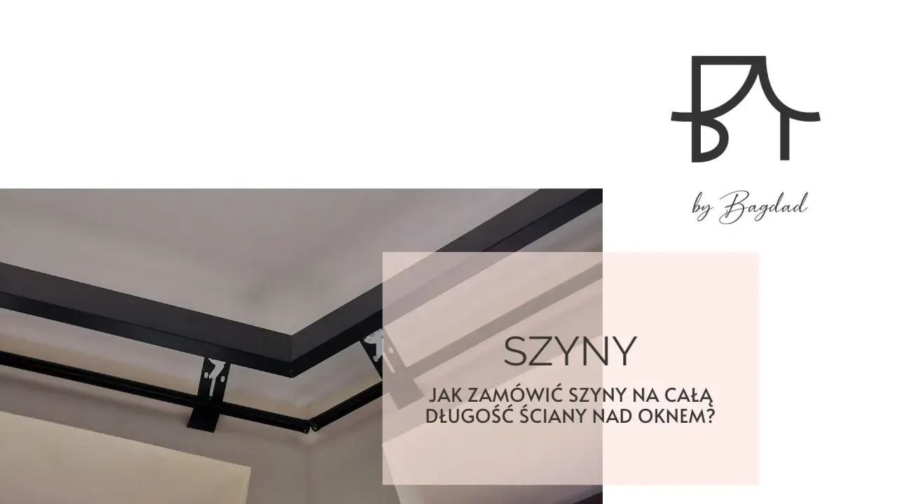 Nowoczesny, ukryty karnisz w suficie, idealnie dopasowany do długości ściany nad oknem. Eleganckie rozwiązanie od Bagdad.