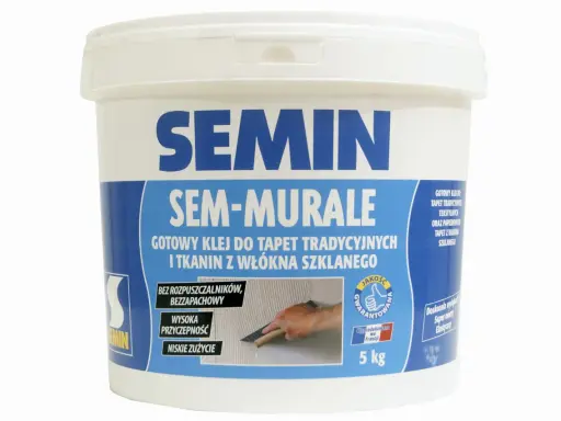 Gotowy klej do tapet SEM-MURALE. Bez rozpuszczalników, bezzapachowy, wysoka przyczepność. Jaki klej do tapet wybrać? Ten jest świetny!