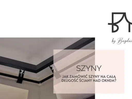 Nowoczesny, ukryty karnisz w suficie, idealnie dopasowany do długości ściany nad oknem. Eleganckie rozwiązanie od Bagdad.