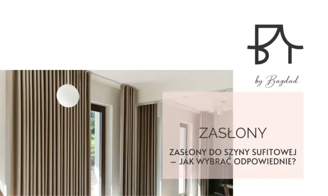 Eleganckie zasłony do szyny sufitowej w odcieniu taupe, tworzące przytulną atmosferę. Dowiedz się, jakie firany do szyny sufitowej wybrać.